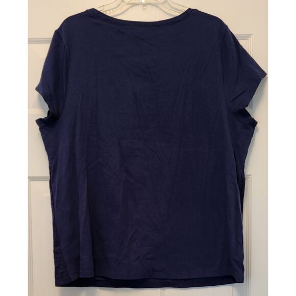 NWT Dressbarn Blue Pullover Short Sleeve Shirt Size 1X - Picture 11 of 13